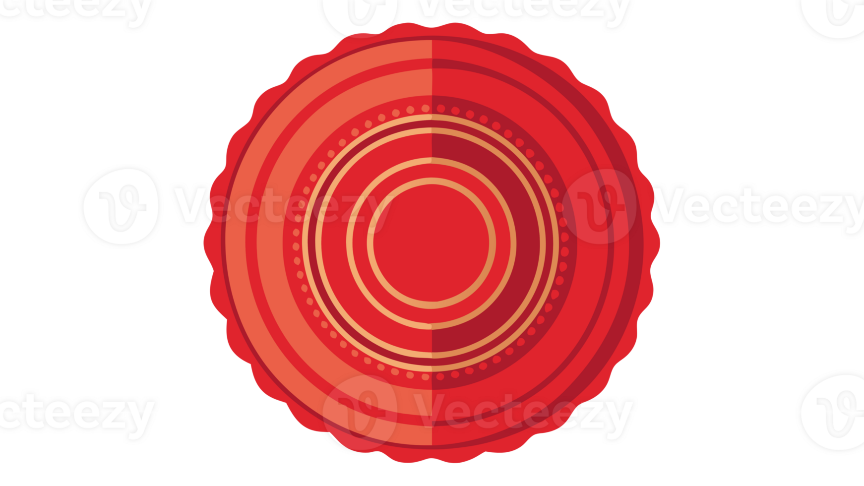 Abstract red round design with intricate patterns and concentric circles, perfect for backgrounds or graphic design projects. png