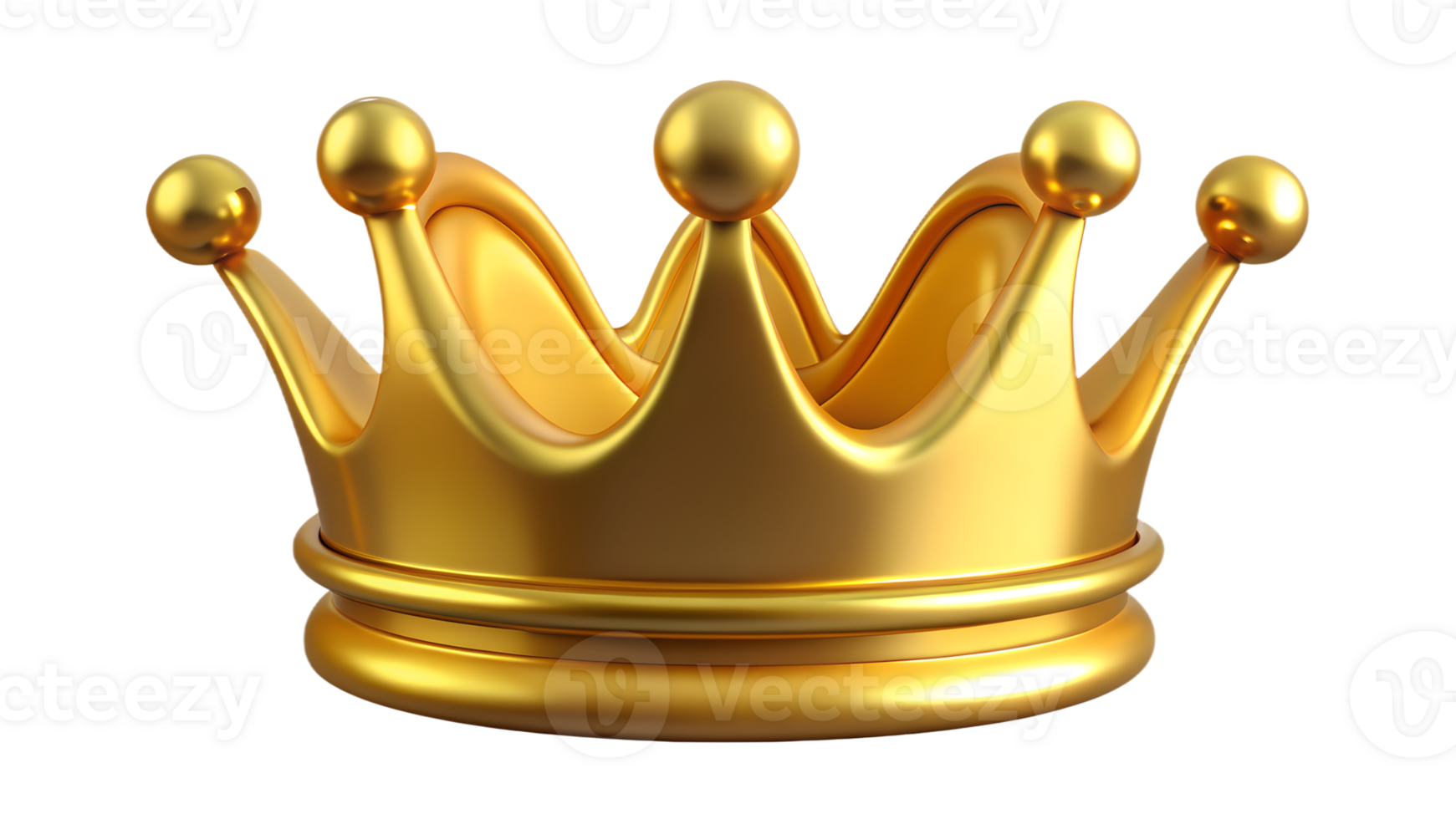A shiny golden crown with intricate details, symbolizing royalty and prestige. Ideal for concepts of power, luxury, and nobility. png