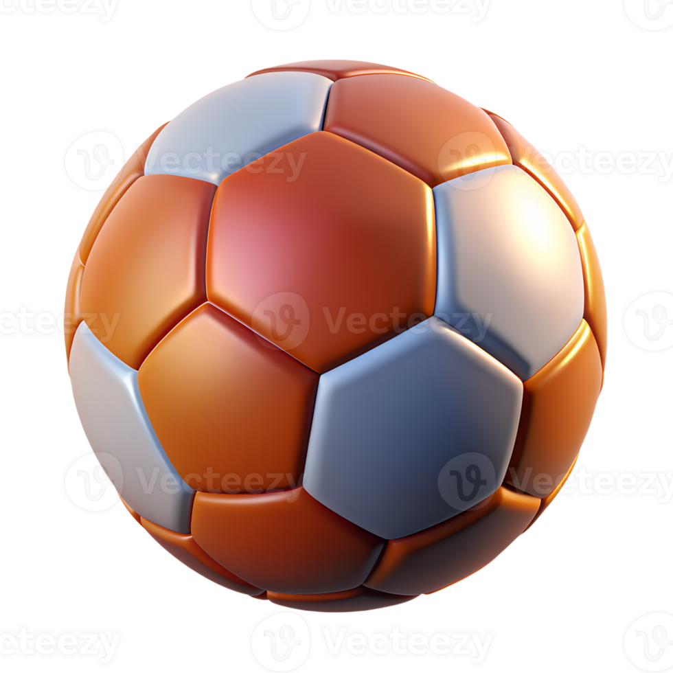 Close-up of a vibrant, multi-colored soccer ball with a hexagonal pattern, ideal for sports-related projects and designs. png