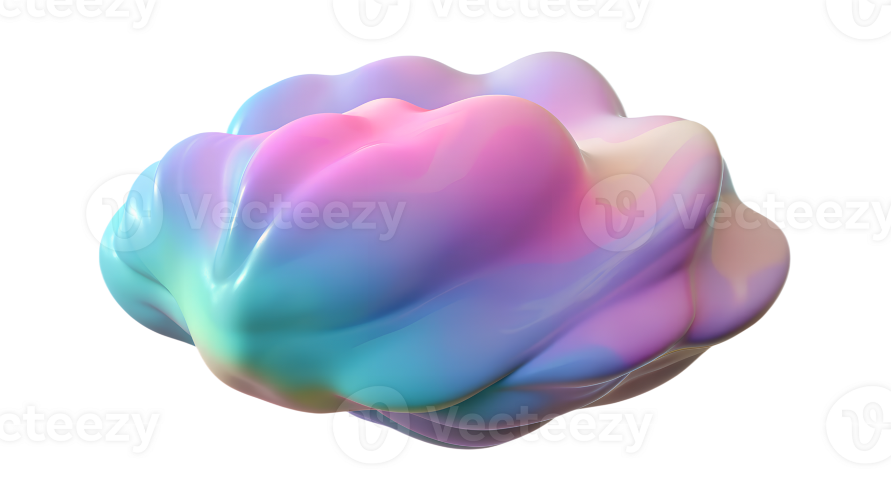 Abstract colorful digital art with smooth, flowing shapes in pastel shades of pink, blue, and purple, creating a soft, dreamy visual effect. png