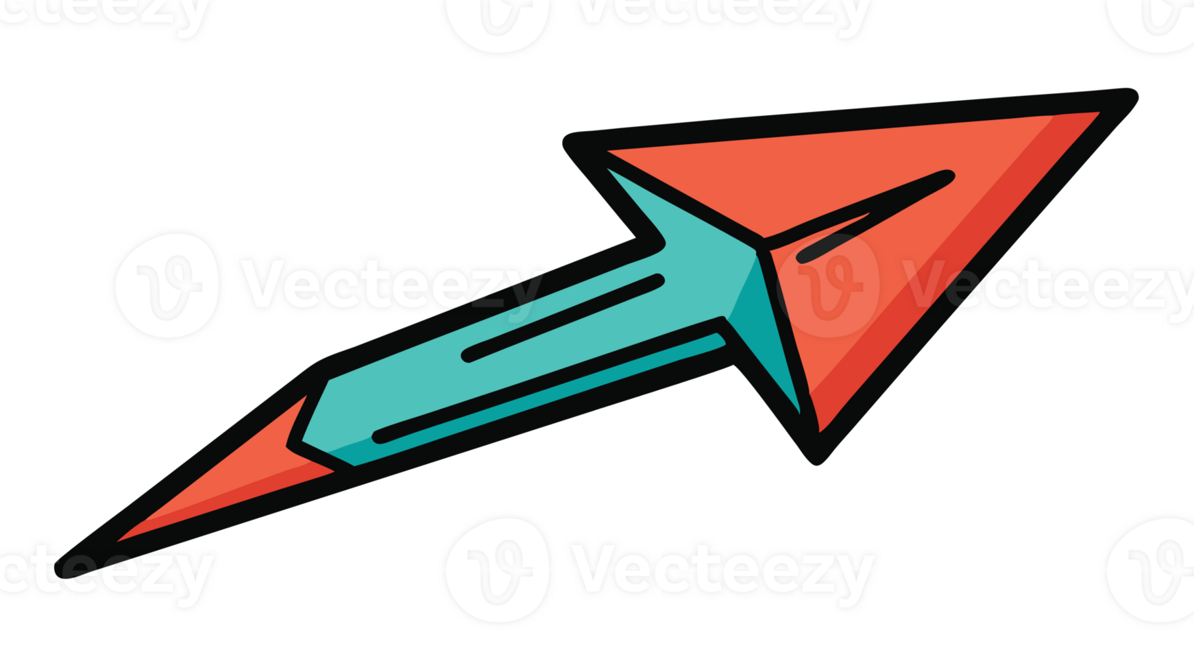 an arrow icon with a red and blue arrow png