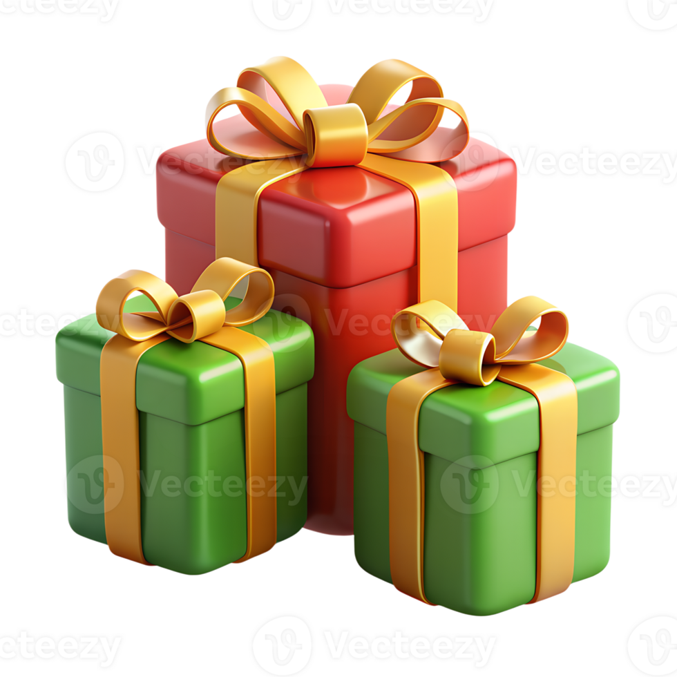 Colorful gift boxes with yellow ribbons. Perfect for celebrations, parties, birthdays, and holidays. Isolated on white background. png