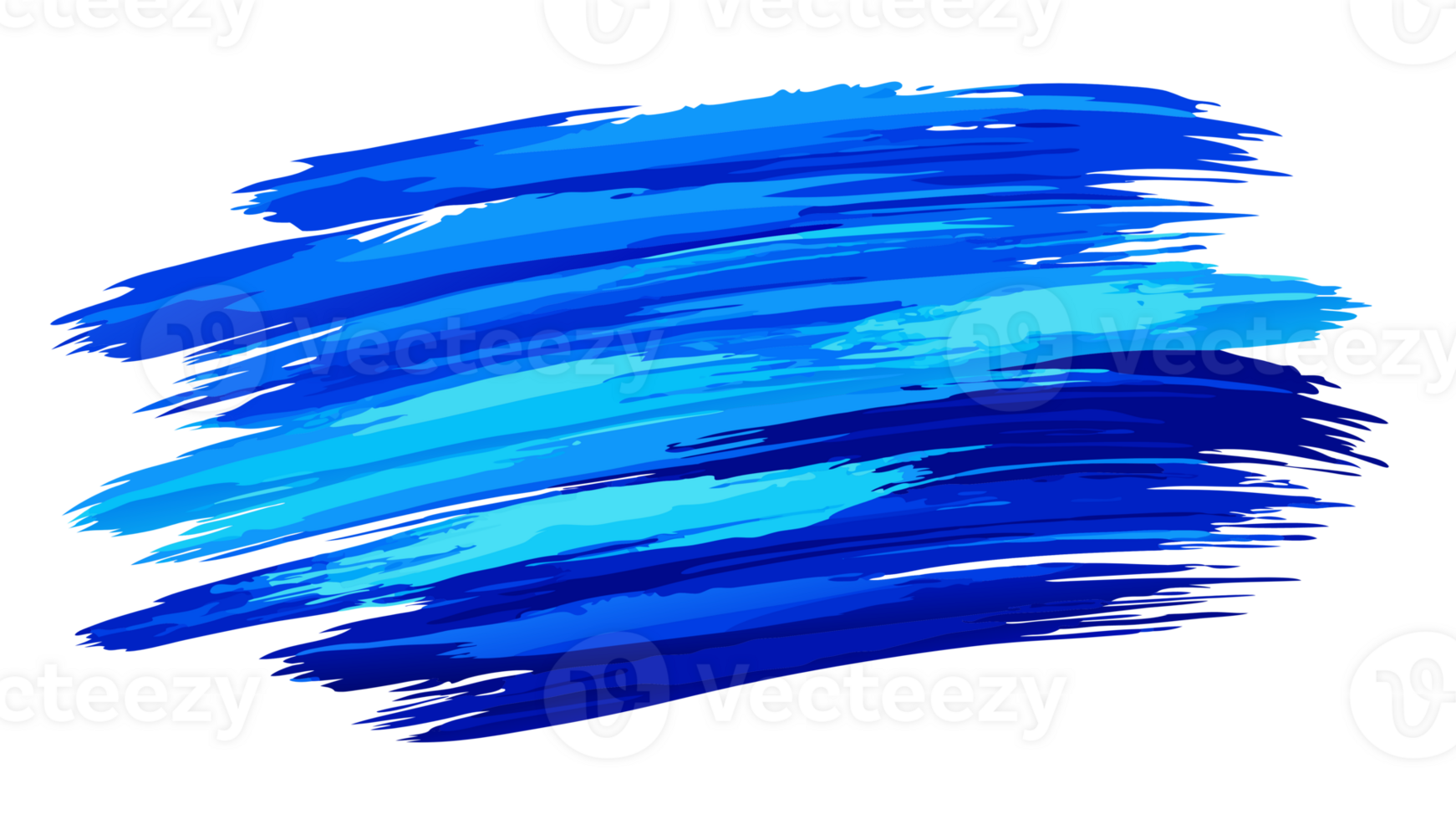 Vibrant blue brush stroke painting. Abstract artistic design with vivid colors and bold texture on white background. Ideal for creative projects. png