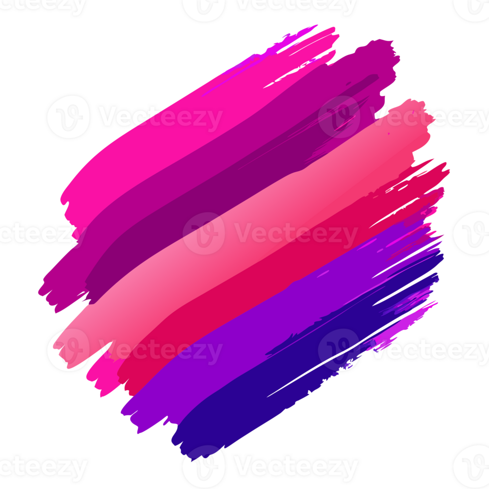 Vibrant abstract watercolor brush strokes in pink, purple, and blue hues, perfect for creative designs and artistic projects. png