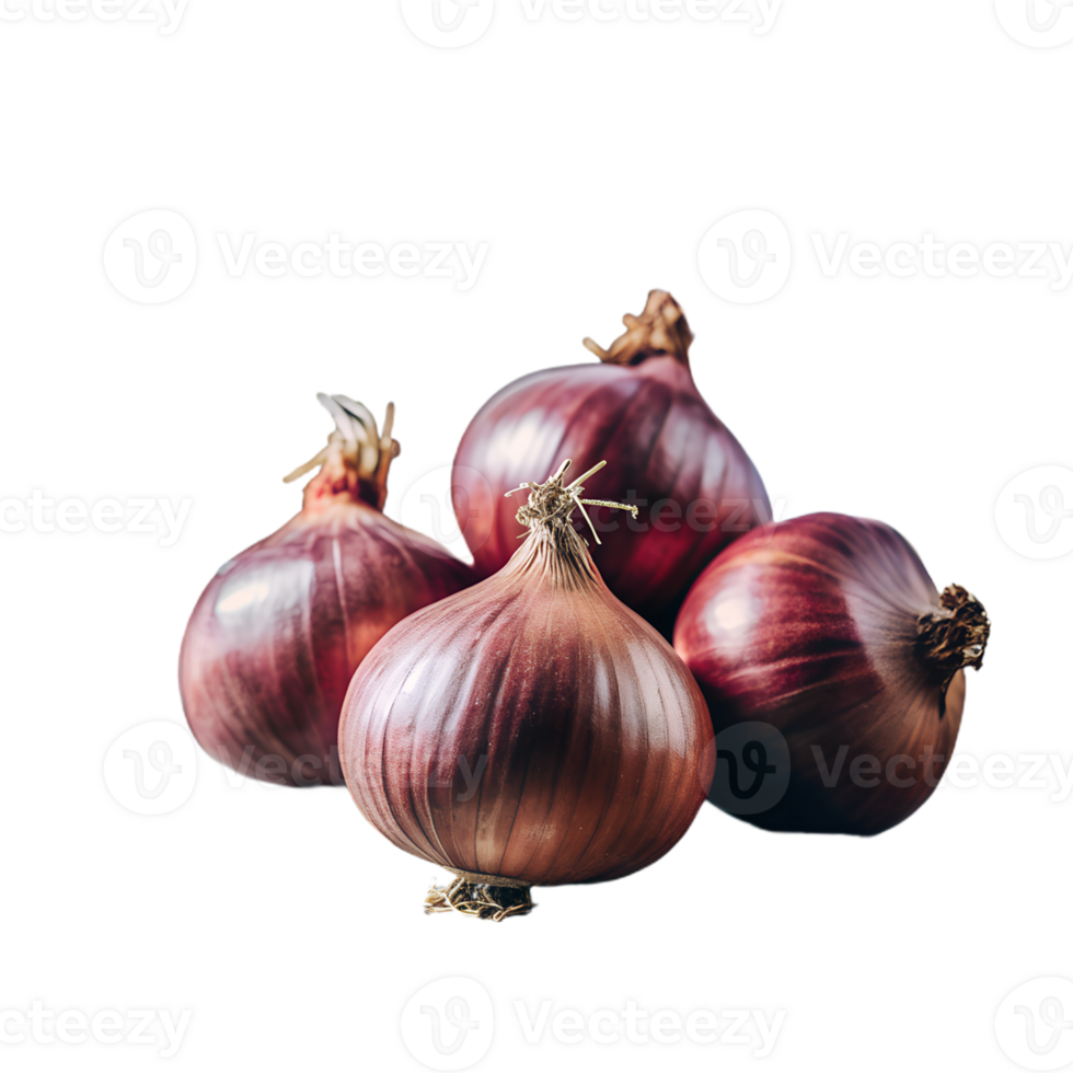 Frais rouge oignons isolé sur blanc Contexte. parfait pour cuisson, salades, et ajouter saveur à votre plats. haute résolution Stock photo. png
