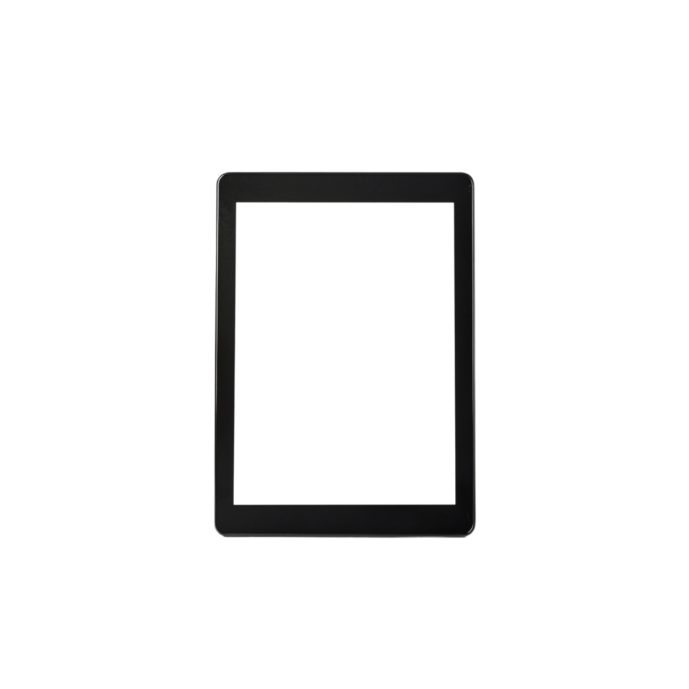 Black Tablet Computer Mockup With White Background png