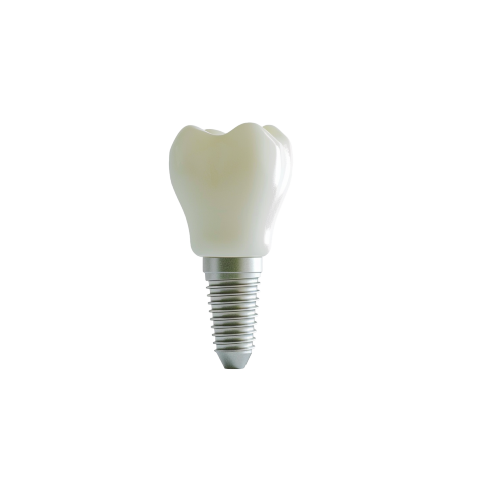 Single Ceramic Dental Implant With Titanium Screw png