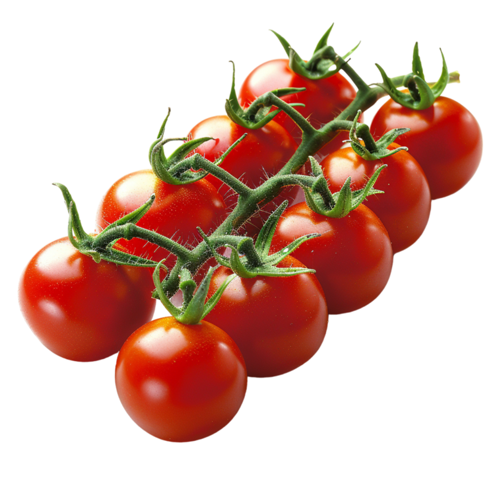 Fresh Red Cherry Tomatoes on a Vine png