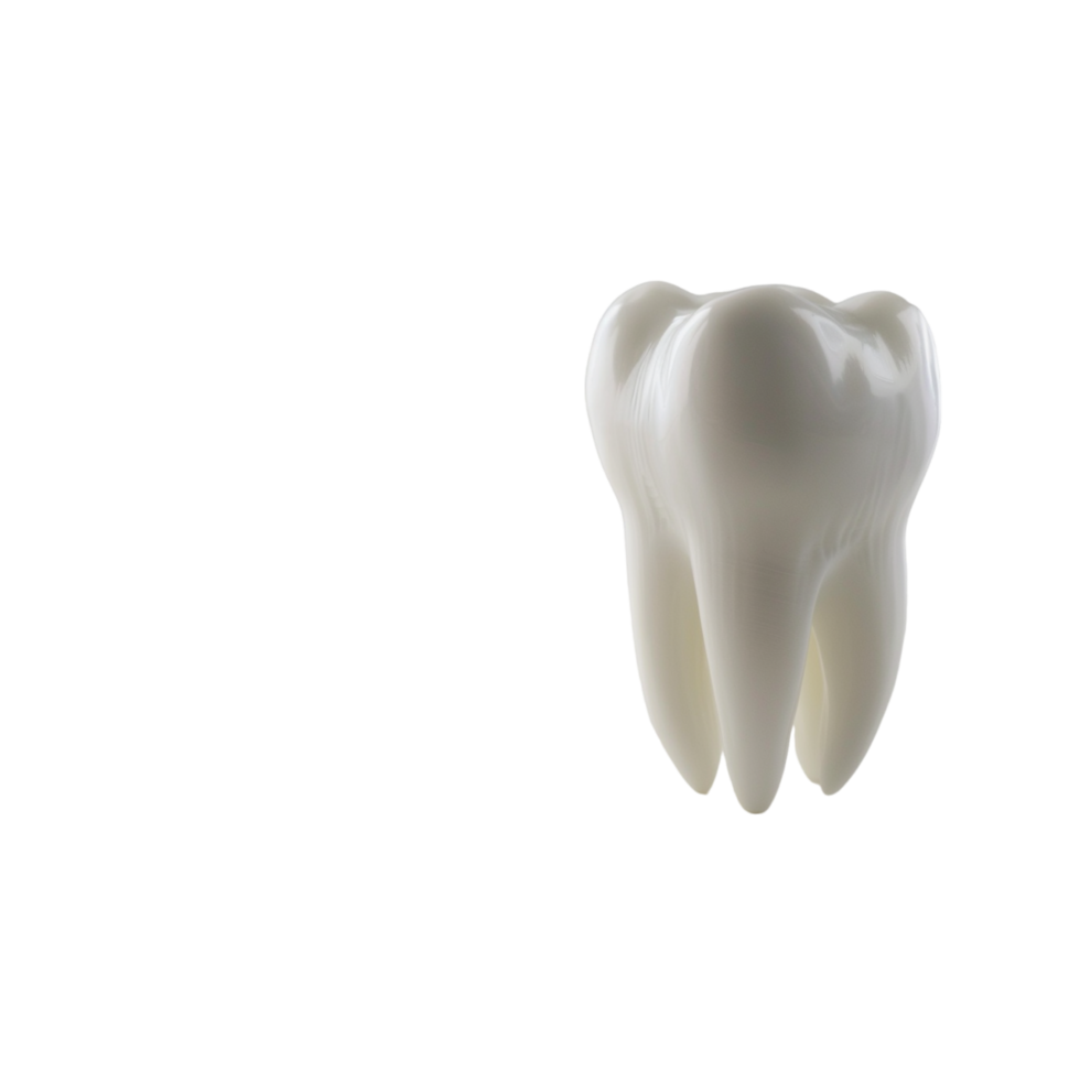 White Tooth Model on Checkered Background png