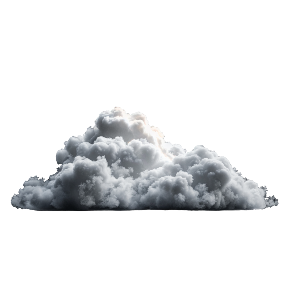 Single White Cumulus Cloud Isolated On White Background png