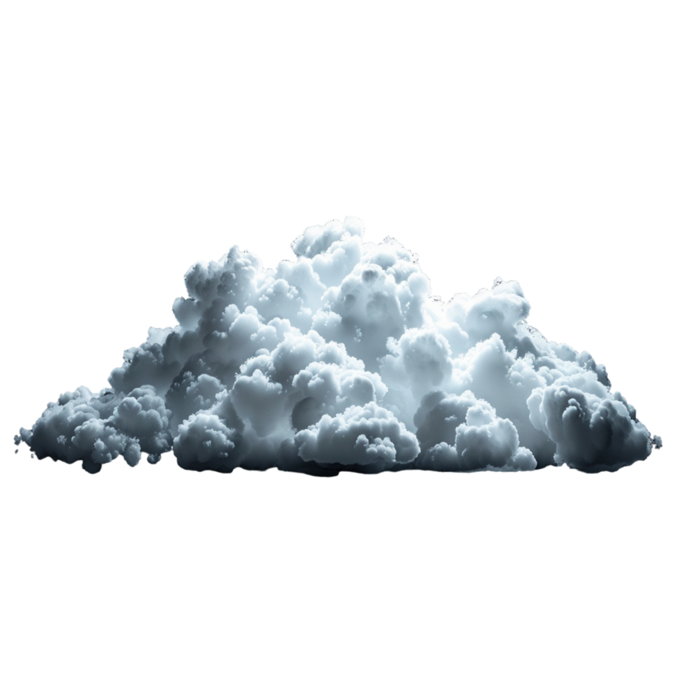 Isolated Cumulus Cloud Formation in a White Background png