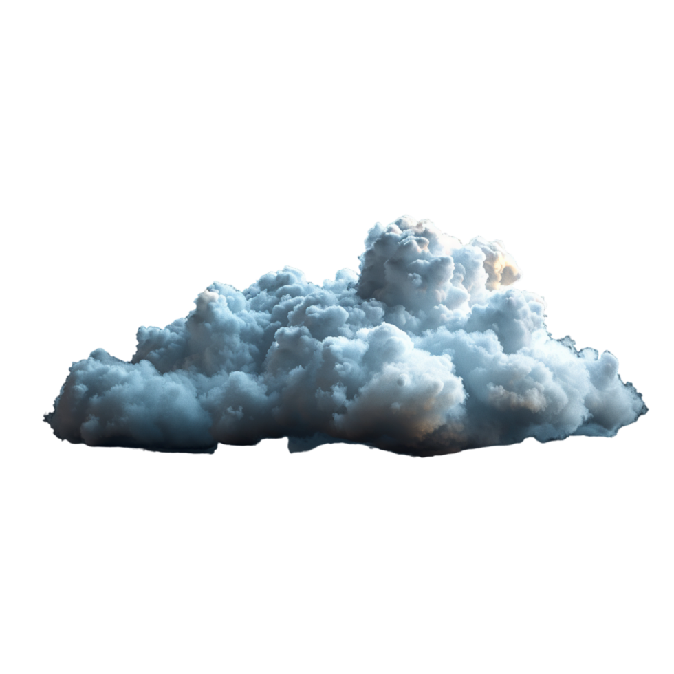 Isolated White Puffy Cloud Against White Background png