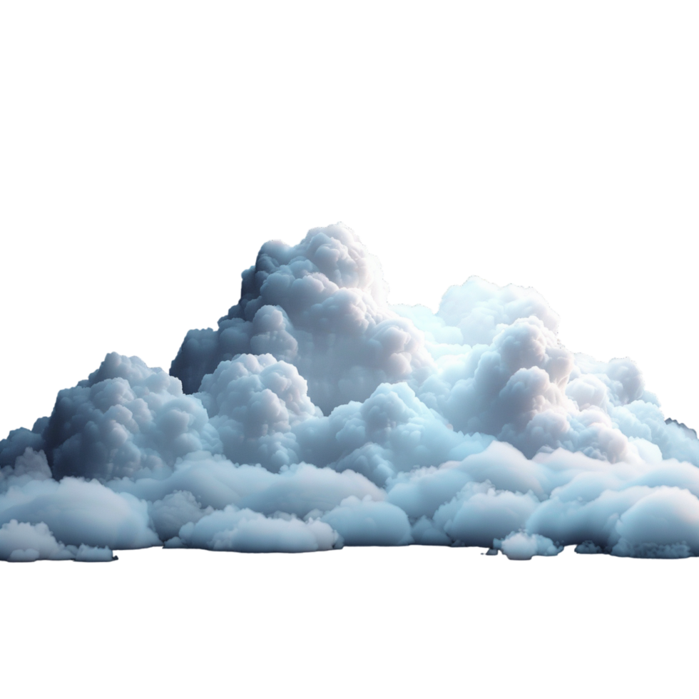 Isolated Cumulus Cloud Formation Against A White Background png