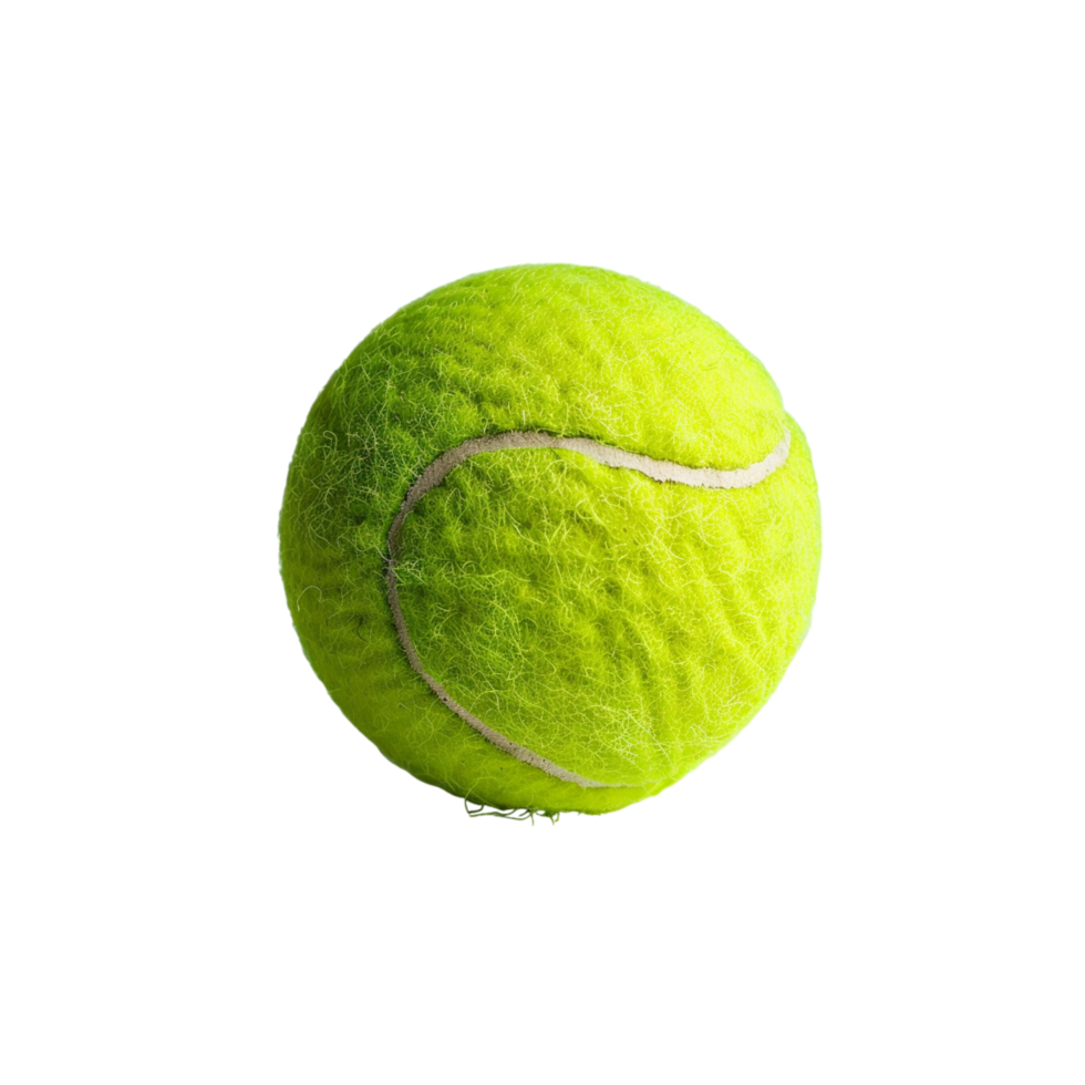 Single Yellow Tennis Ball Isolated On White Background png