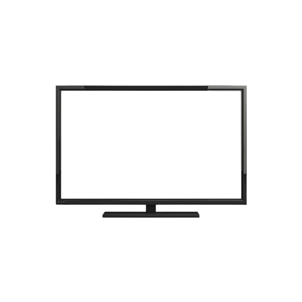 Modern Flat Screen Television With Blank Screen png