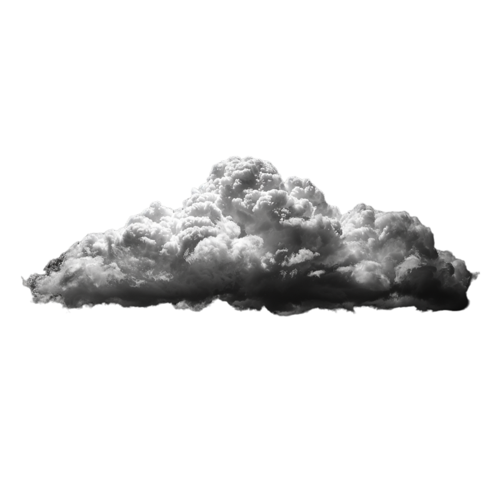 Isolated Black And White Cumulus Cloud Image 47832097 PNG