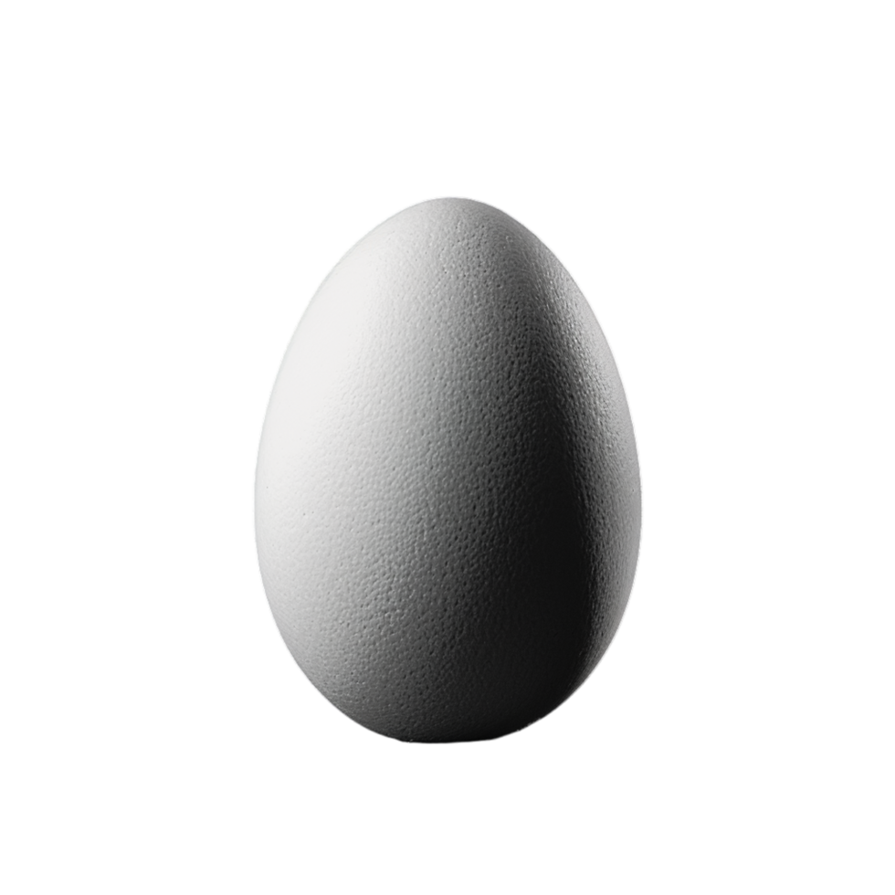 Single White Egg On A White And Grey Background png
