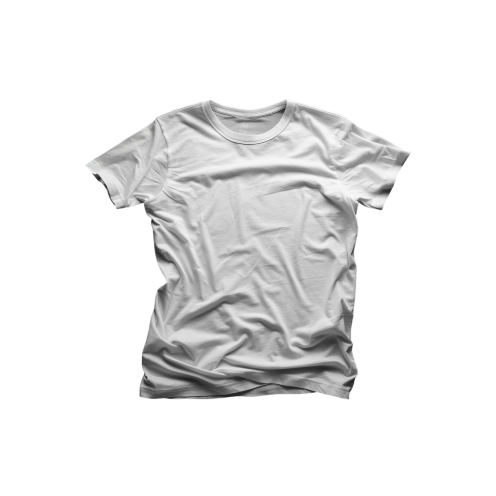 White T-Shirt Mockup On A Checkered Background png