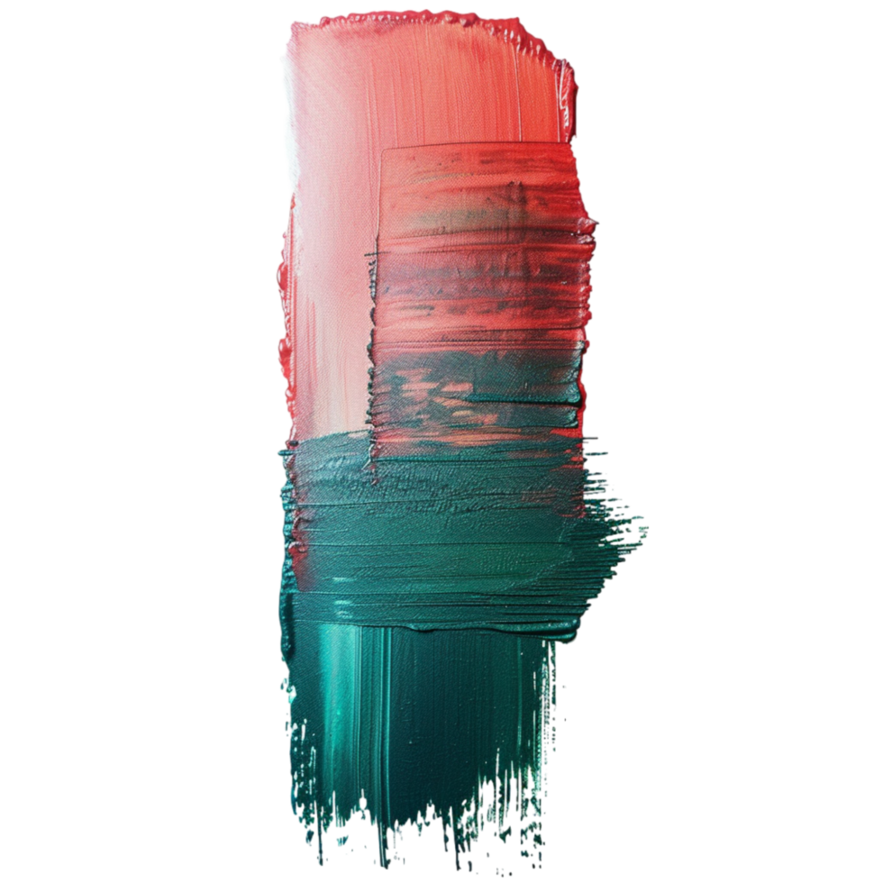 Abstract Green And Red Paint Stroke On White Background png