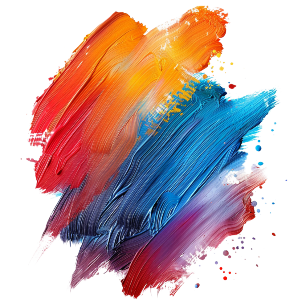 Abstract Colorful Paint Swirl on White Background png