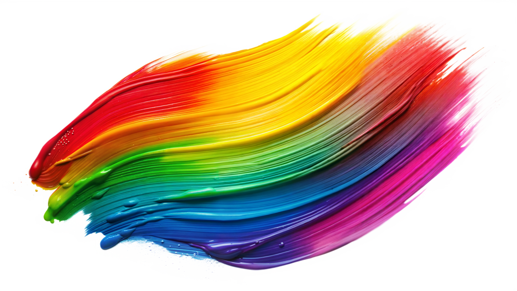 Colorful Abstract Paint Stroke On White Background png