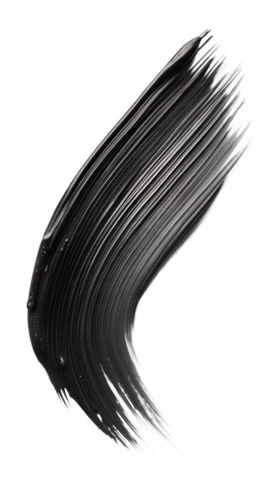 Black Mascara Brush Stroke On Transparent Background png