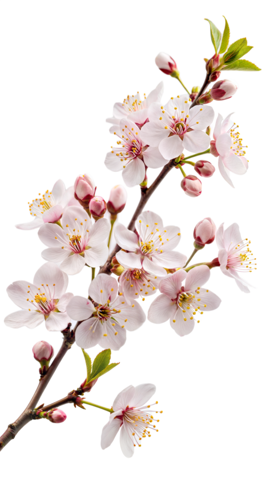 floreciente Cereza florecer rama aislado en blanco antecedentes png