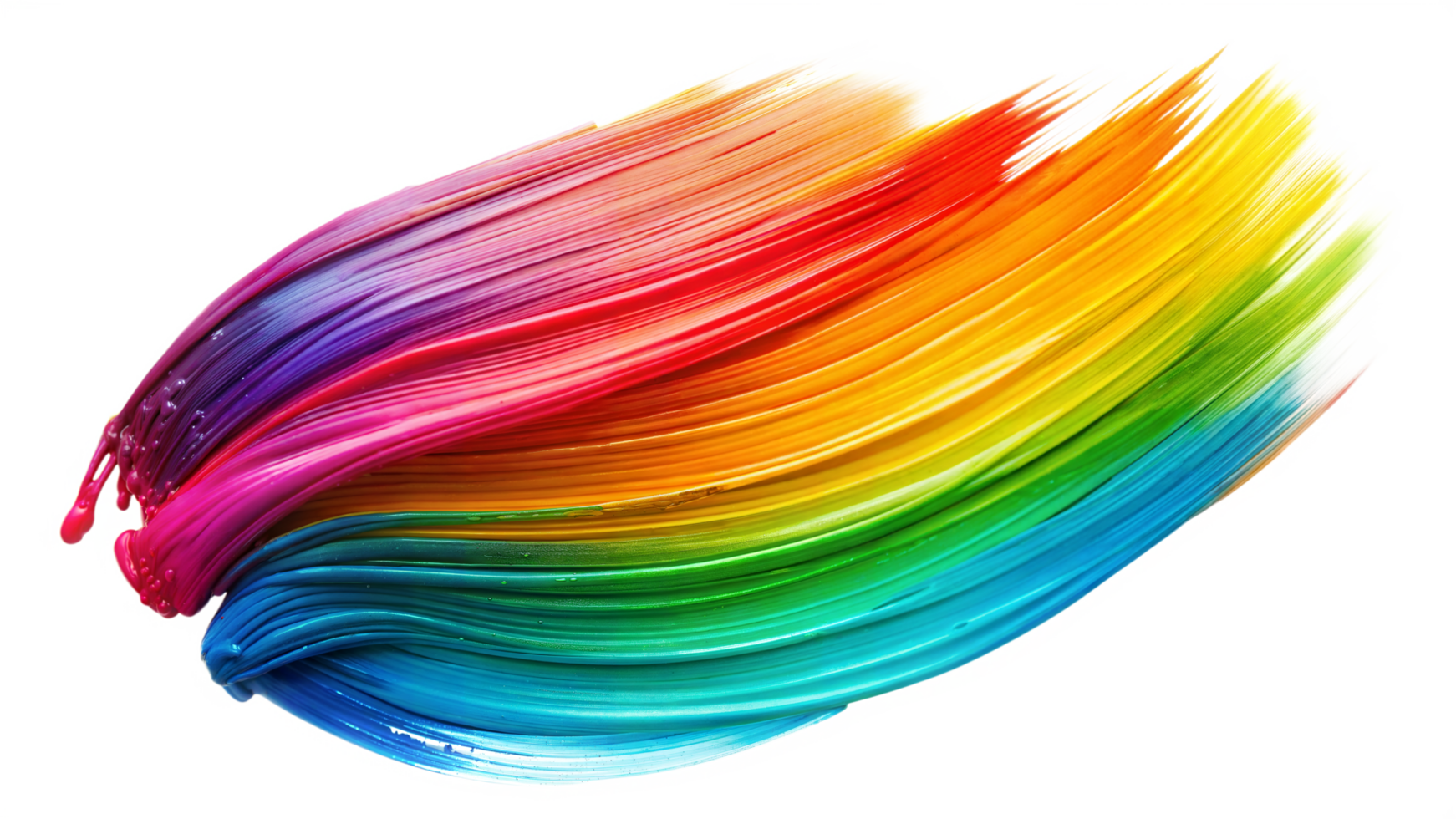 Abstract Rainbow Paint Brush Stroke png