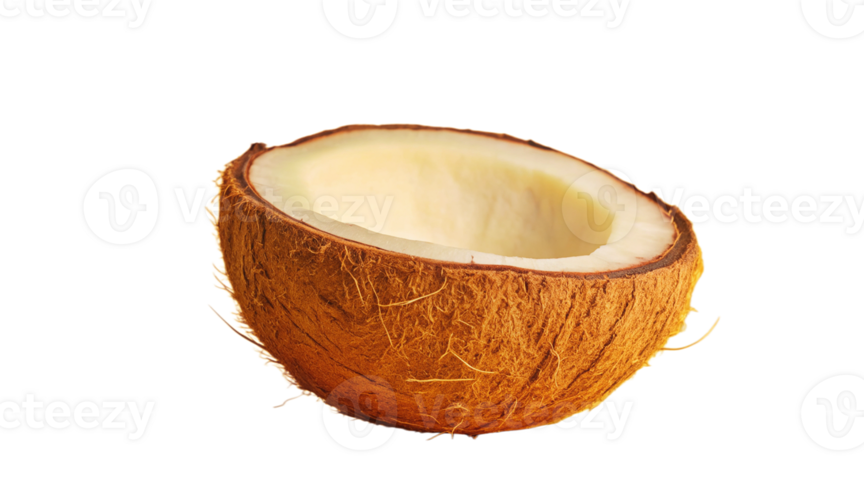Half Coconut Shell With White Background png