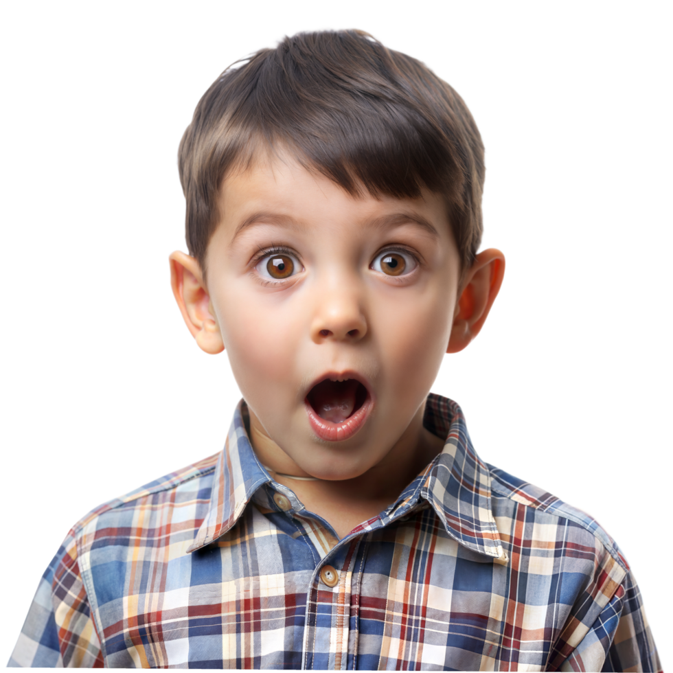Young Boy With Mouth Open In Surprise png