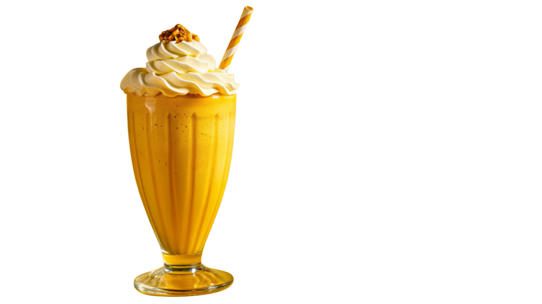 Orange Creamsicle Milkshake With Whipped Cream and Crushed Cookie Toppings png