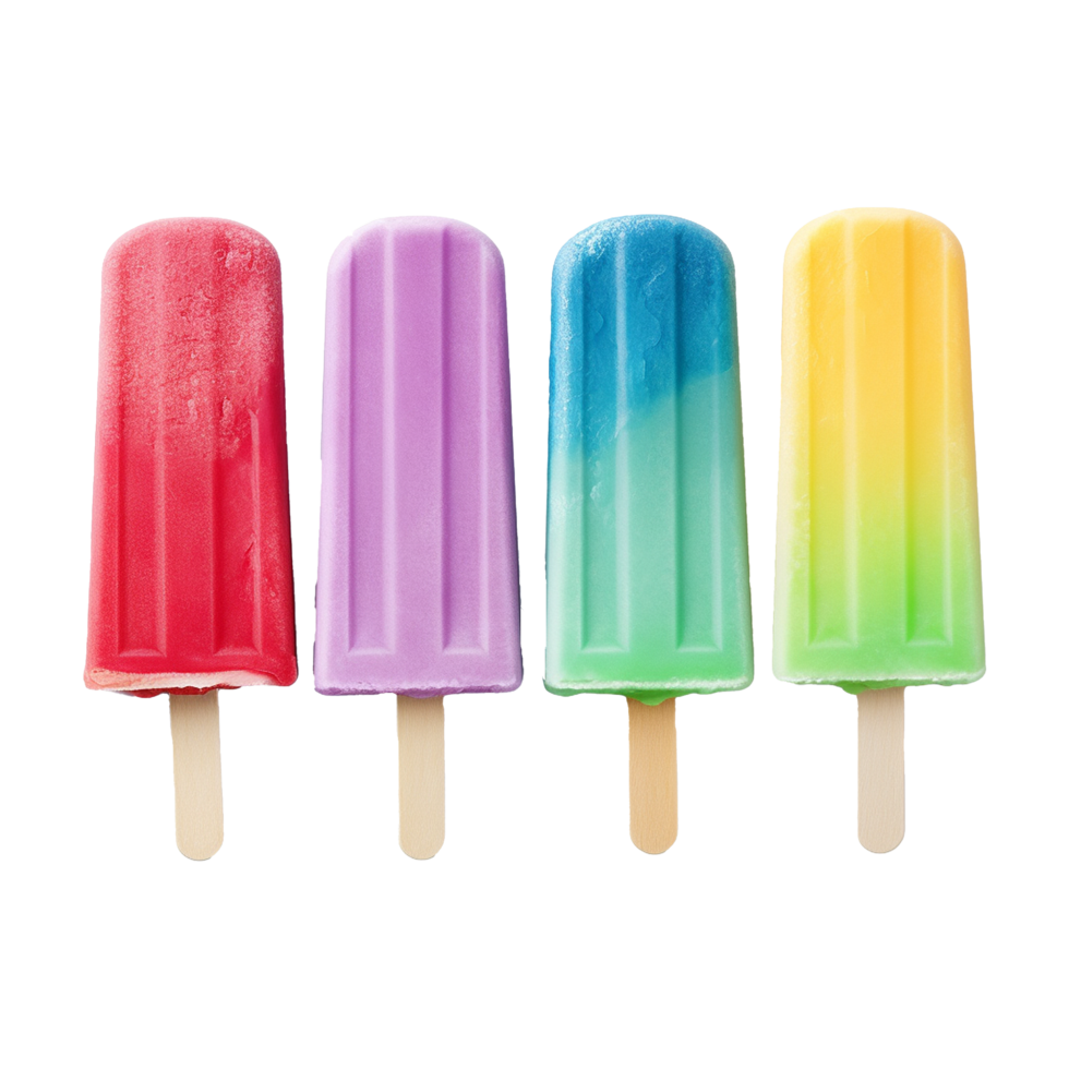 Colorful ice cream isolated on transparent background png