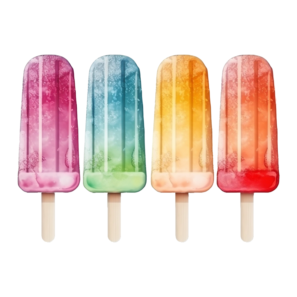 Colorful ice cream isolated on transparent background png