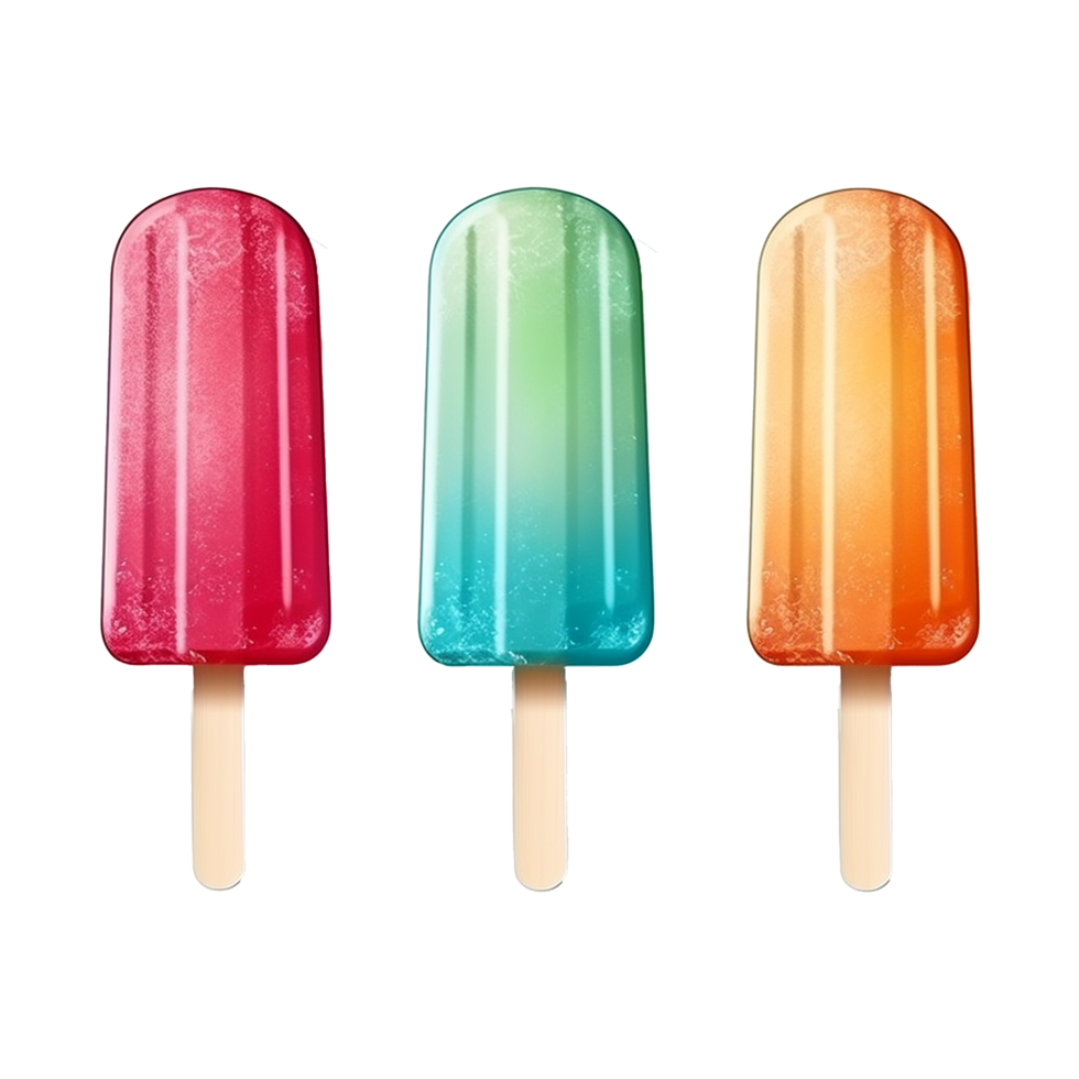 Colorful ice cream isolated on transparent background png