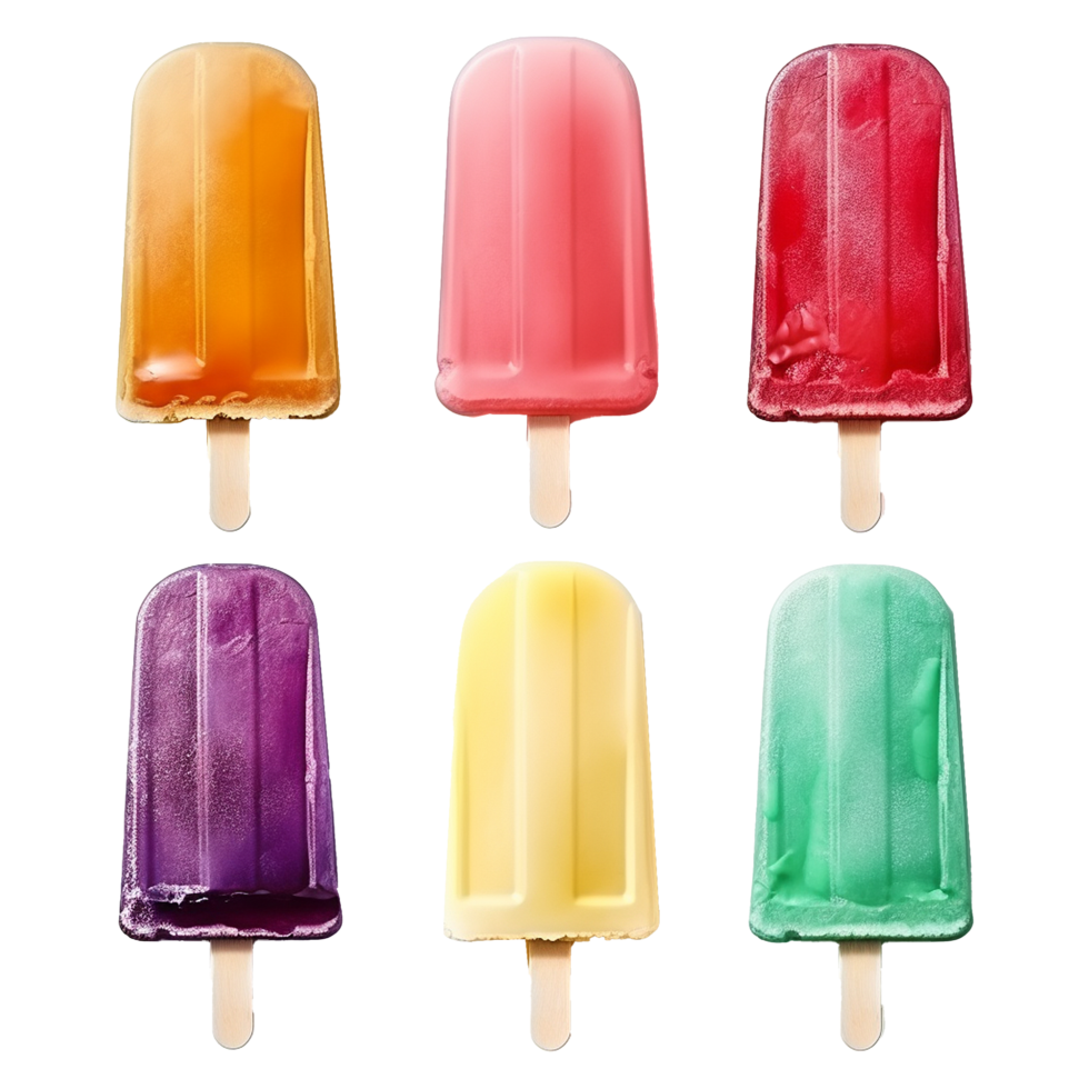 Colorful ice cream isolated on transparent background png