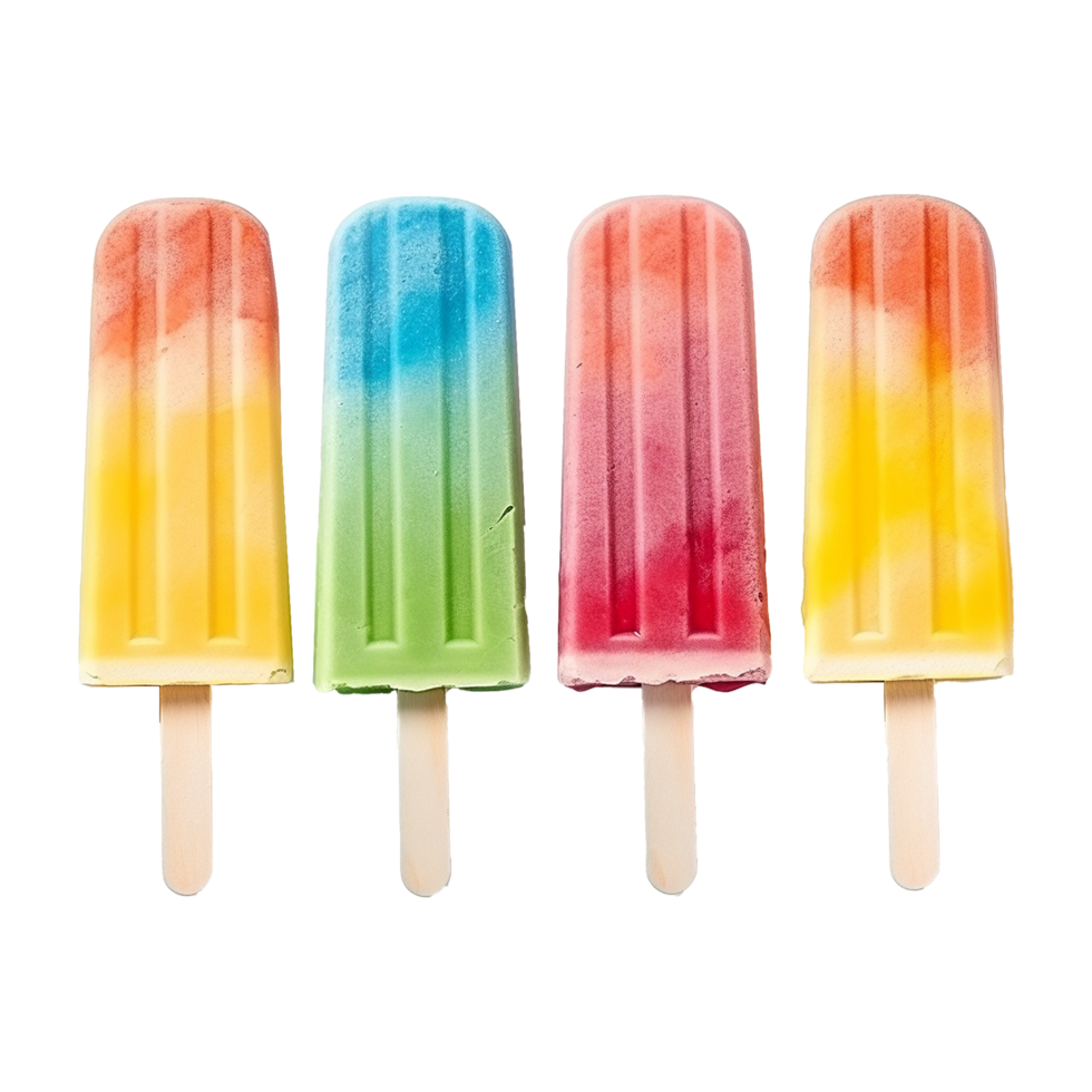 Colorful ice cream isolated on transparent background png