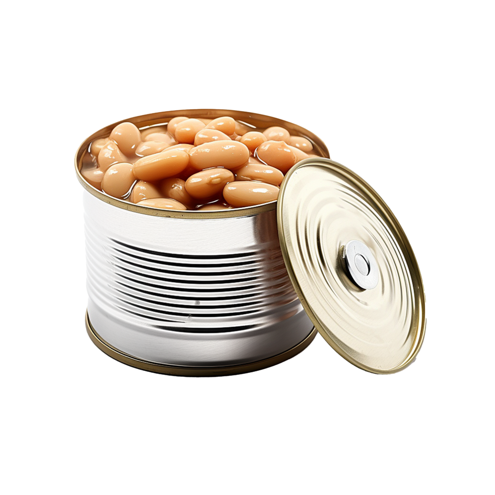 Canned pale legume isolated on transparent background png