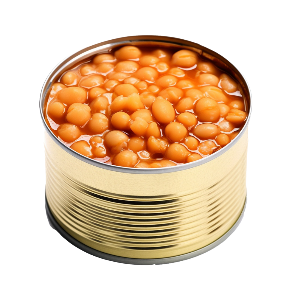 Canned pale legume isolated on transparent background png