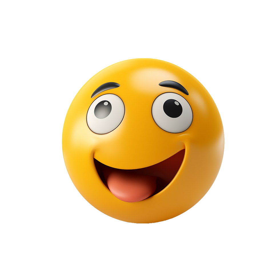 Funny 3d Emoji isolated on transparent background png