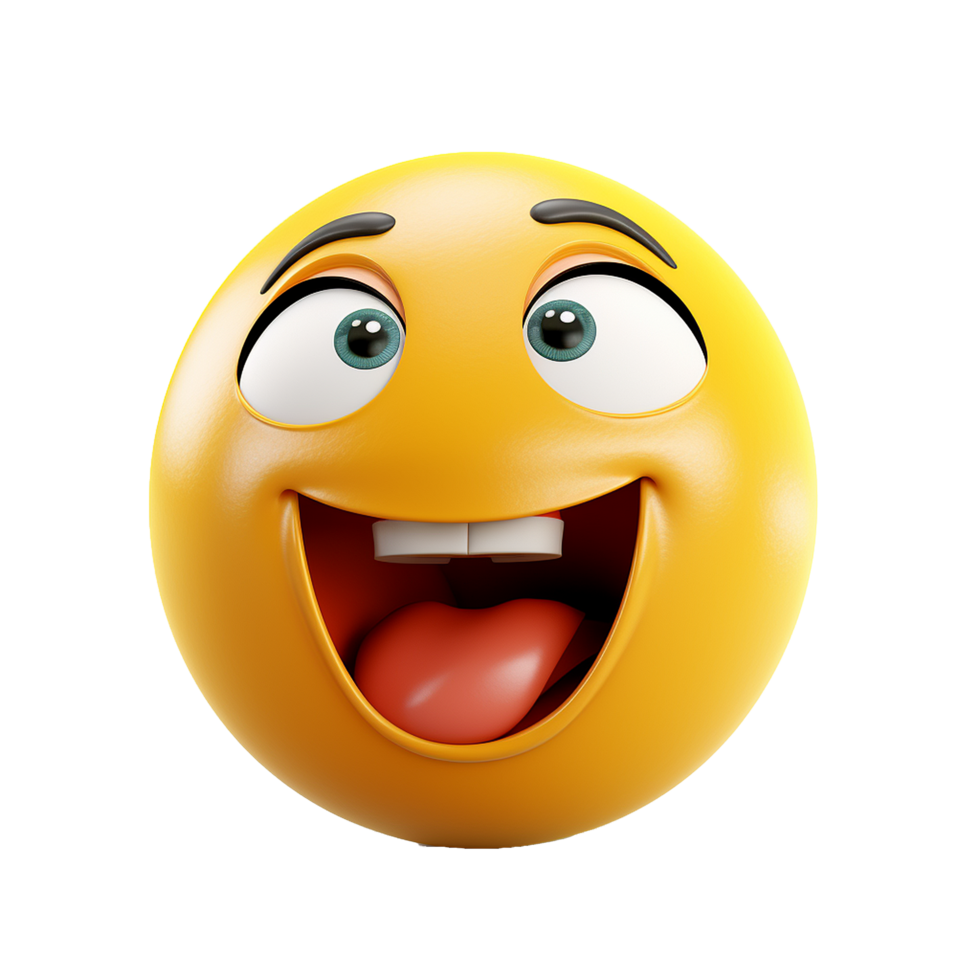 Funny 3d Emoji isolated on transparent background png