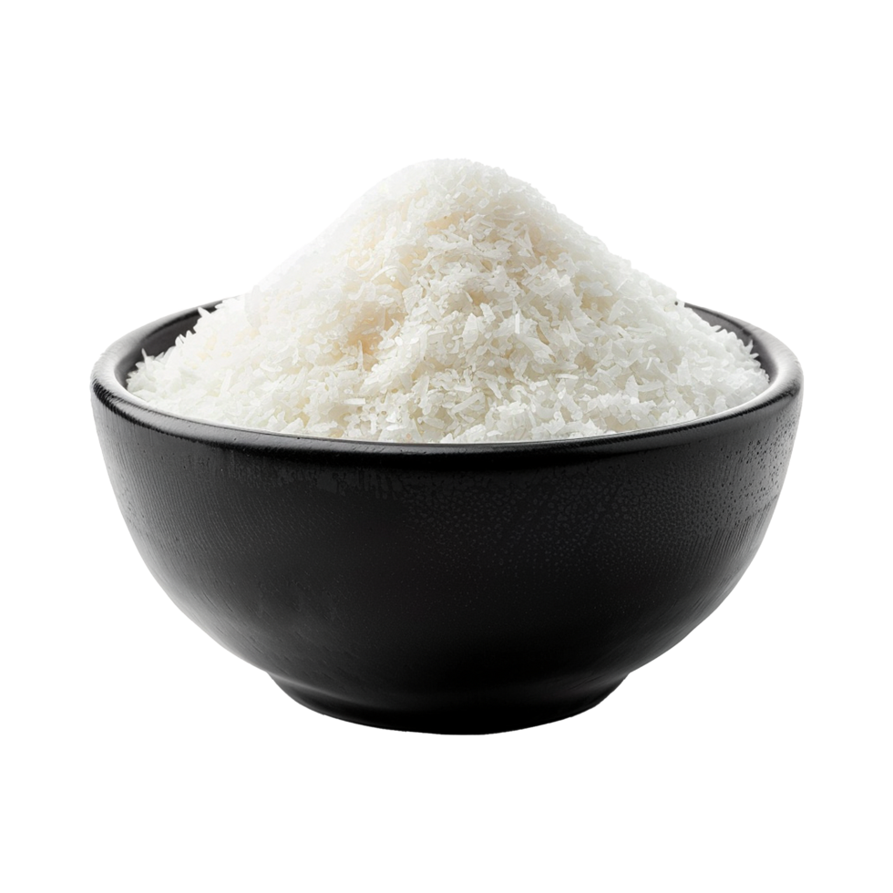 Coconut flakes powder in bowl png