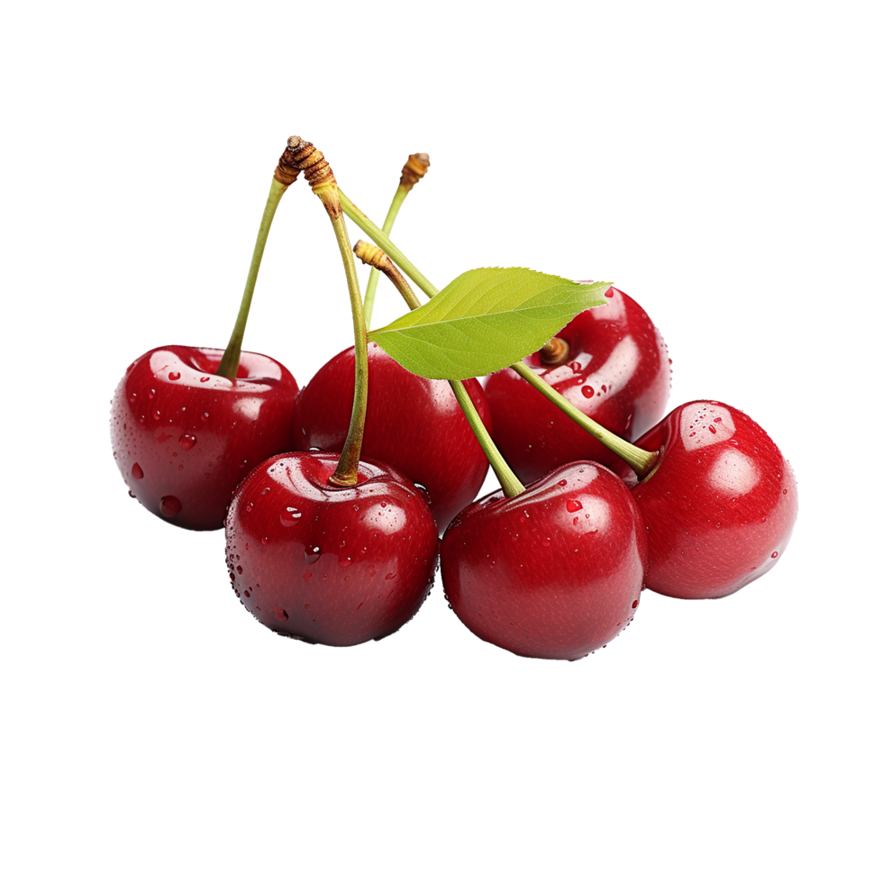 Fresh Cherry isolated on transparent background png