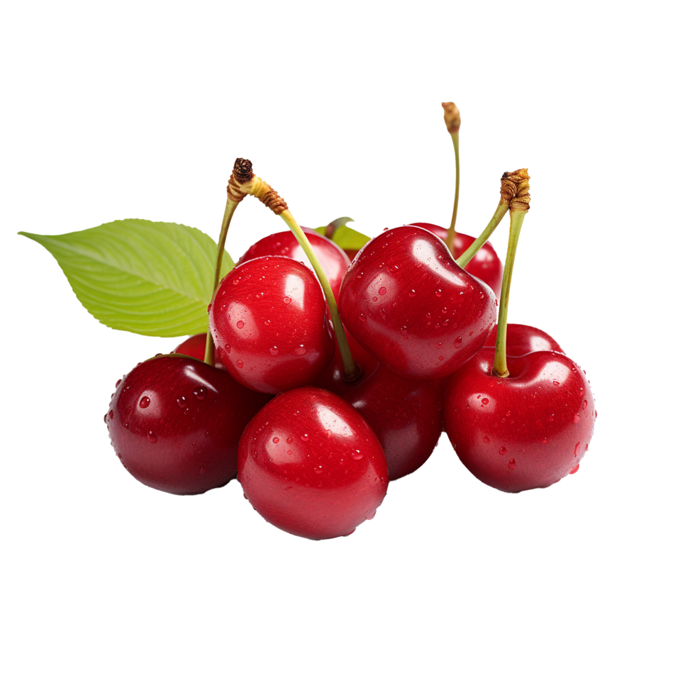 Fresh Cherry isolated on transparent background png