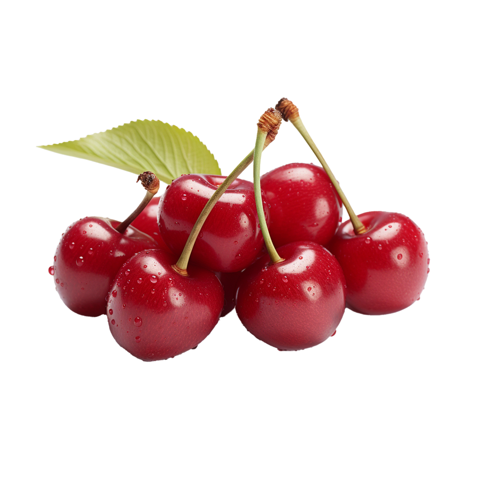 Fresh Cherry isolated on transparent background png