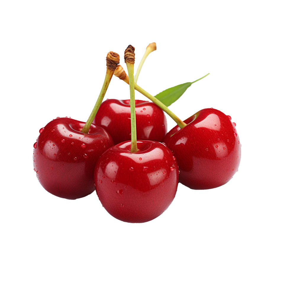 Fresh Cherry isolated on transparent background png