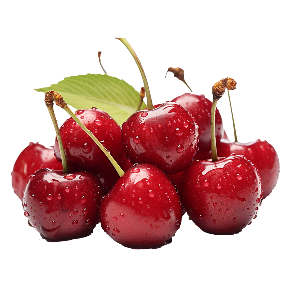 Fresh Cherry isolated on transparent background png