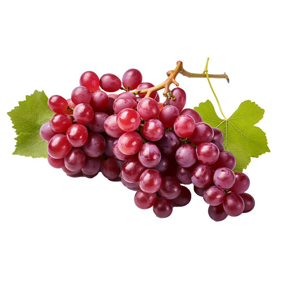 A bunch of grapes with leaves png