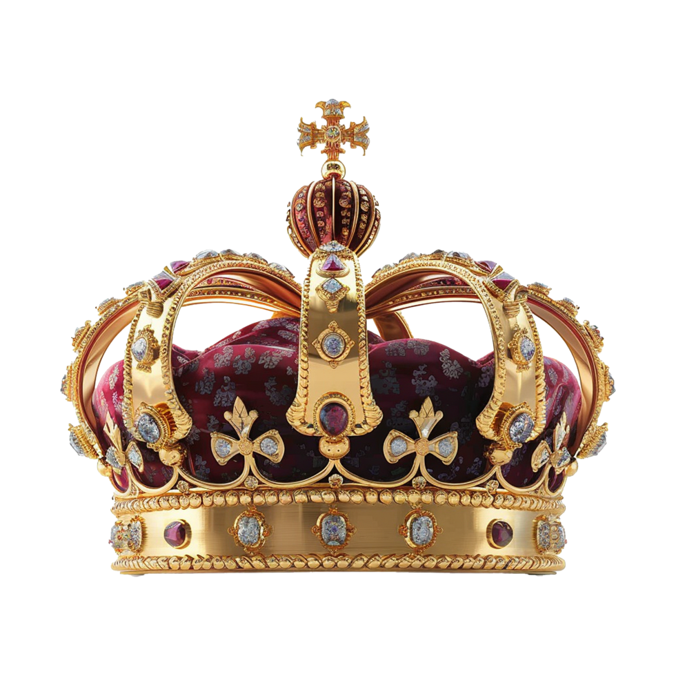 King Crown isolated on transparent background png
