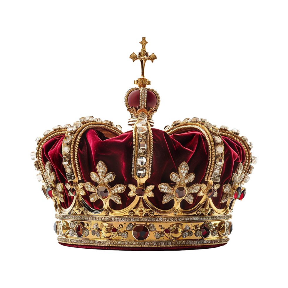 King Crown isolated on transparent background png