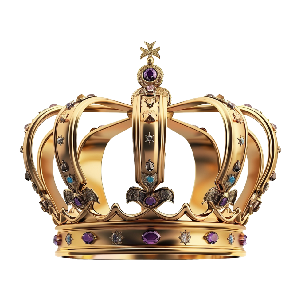 King Crown isolated on transparent background png